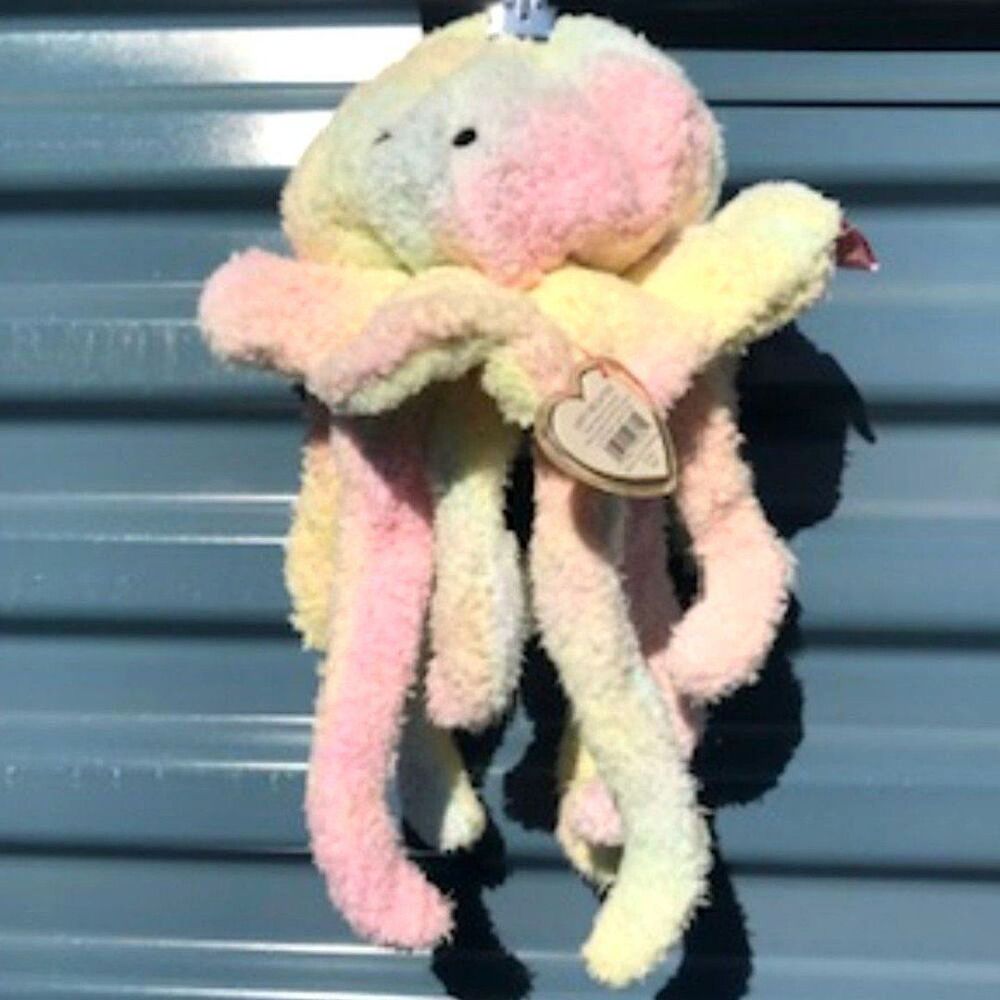 Goochy the Jellyfish . TY Beanie Buddies .  Vintage . Rare